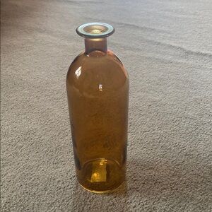 Orange Glass Decorative Bottle